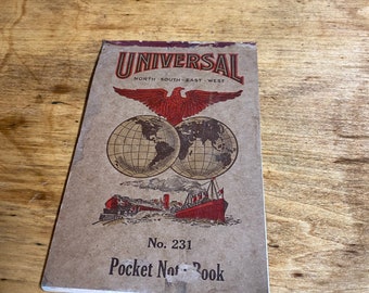 1900s Note Pad Advertising Universal Ship Train Pocket Book Pad Navy Ledger