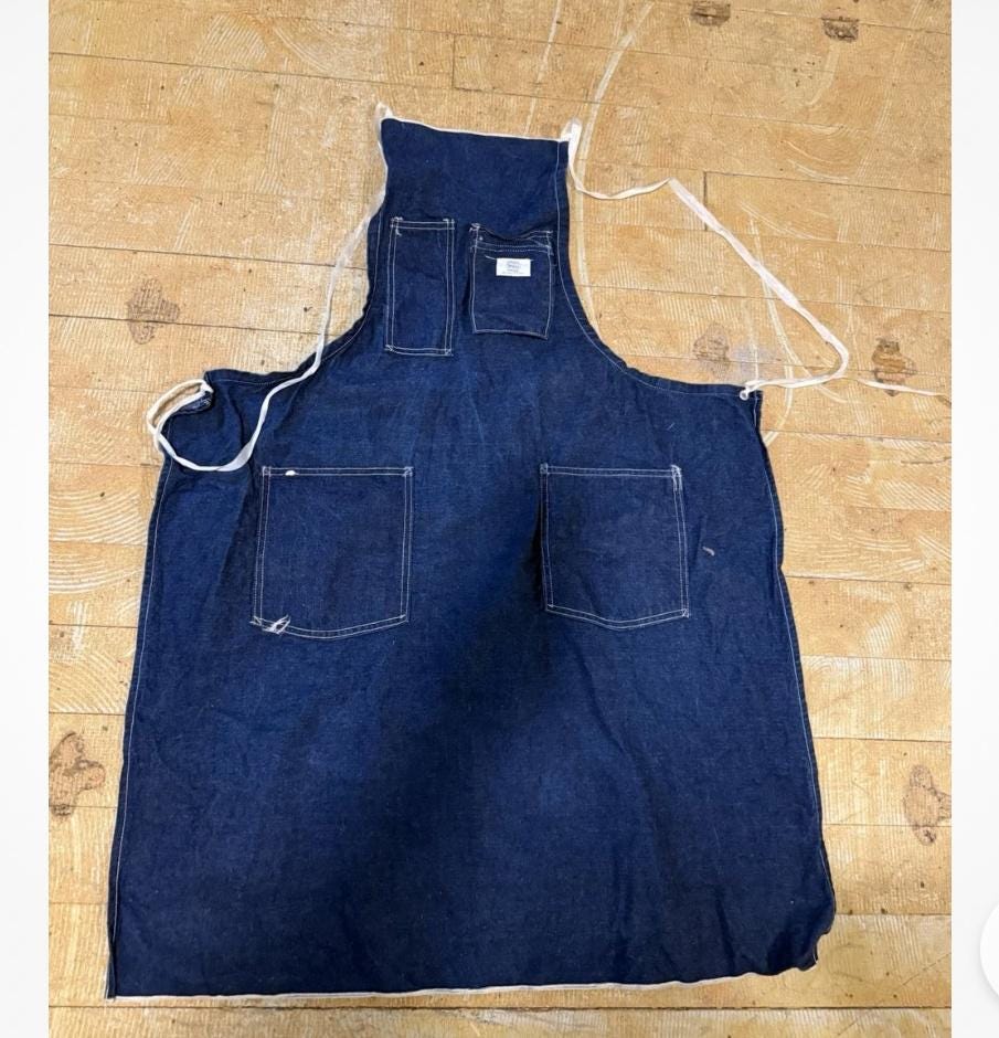 Denim Apron Vintage - Etsy