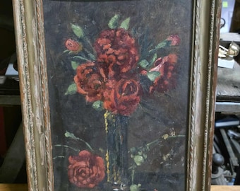 Antique Realism Oil Painting Still Life Floral Living Room, Country Farm Barn