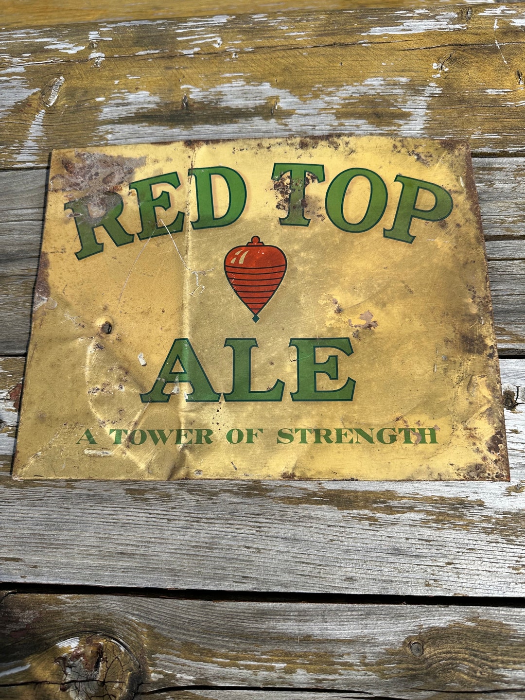 1940s Red Top Beer Sign Bar Cafe Ale Advertising Cincinnati OH Etsy