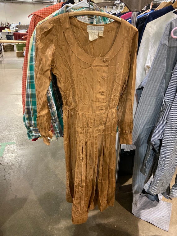 1960s-70s Givenchy Gold Slik Dress Vintage Nouvell