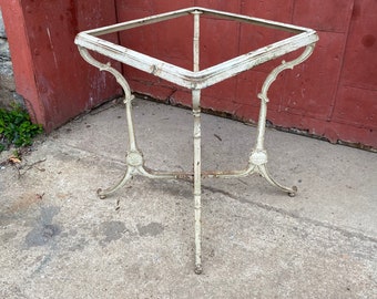 1930s Industrial Globe Wernicke Cast Iron Table Kitchen Dining Room White Loft French Patio
