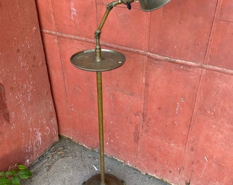 1930’s Adjustable Brass Light Holland Brass Industrial Desk Living Room Floor