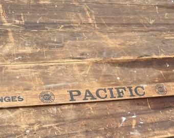 Antique Wood Yardstick Ruler Pacific Heaters General Store Ad Los Angeles CA