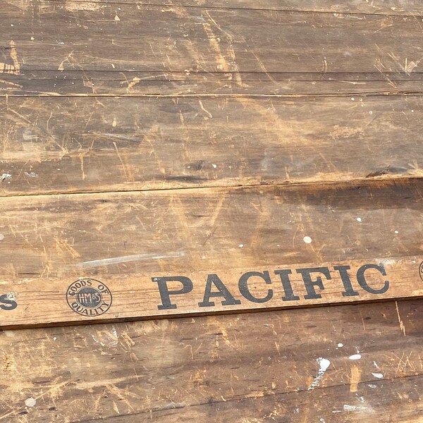 Antique Wood Yardstick Ruler Pacific Heaters General Store Ad Los Angeles CA