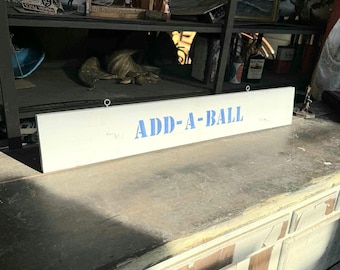 VTG 1960s Carnival Add A Ball Game Wooden Advertising Sign Gambling Bar Decor
