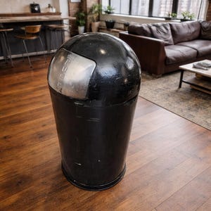 Vintage Industrial Garbage Can - Etsy