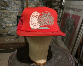 Vintage 80s You Would Smile To If you Were Just Laid Egg Snapback Trucker Hat Comedy Sex