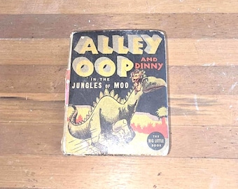 VTG Alley Oop & Dinny In the Jungles of MOO Big Little Book #1473 Whitman 1938