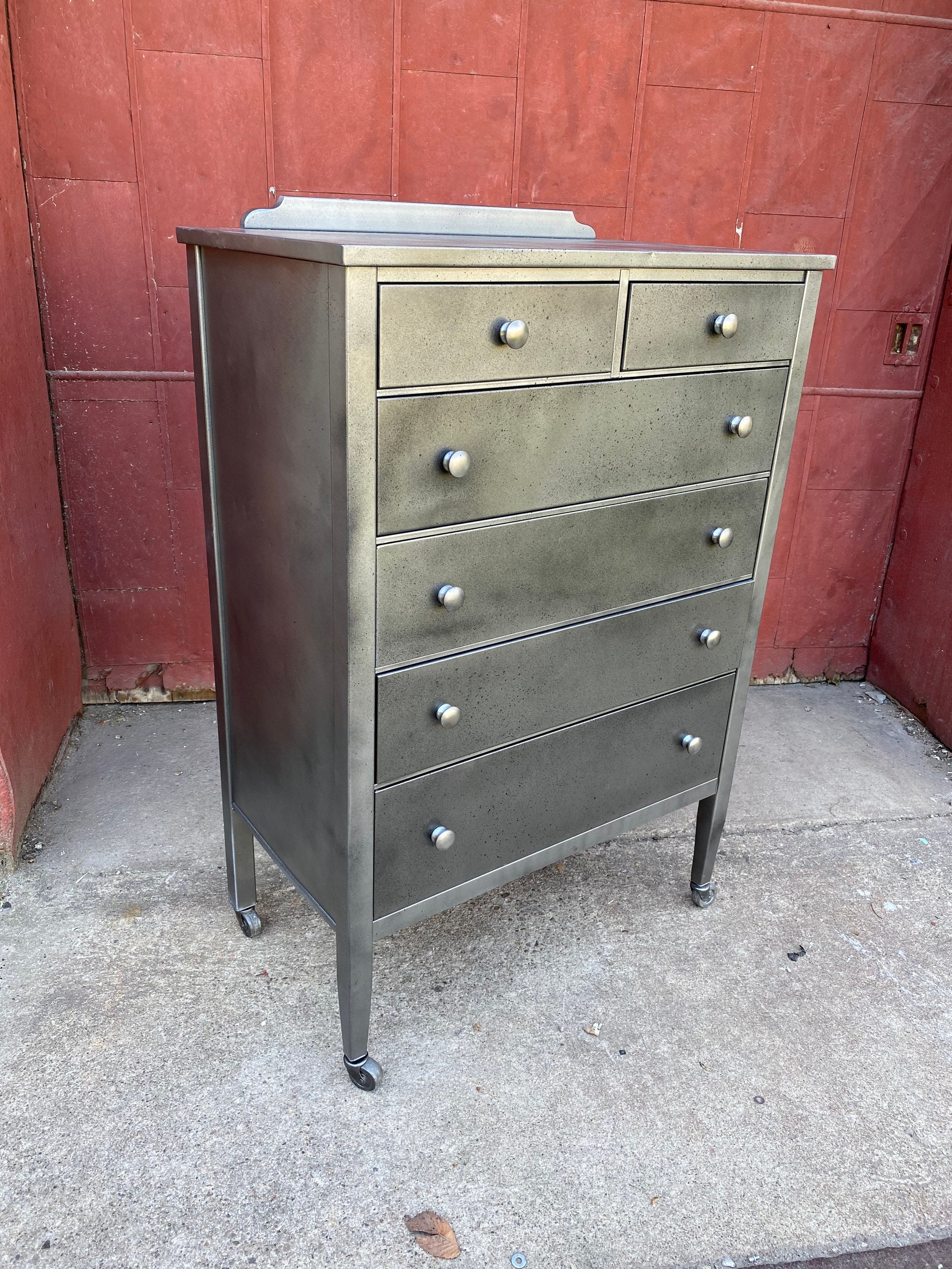 1950s Industrial Metal Simmons Dresser Desk Mid Century Bedroom Office  Study VTG