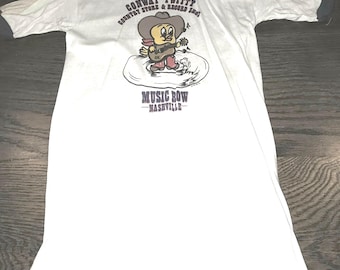 80s VTG Conway Twitty Country Music Ringer Tee Shirt Music Row Nashville Store
