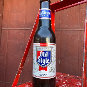 VTG 1970s Oversized Old Style Beer Bottle Advertisement Bar Sign Chicago Display Kitchen