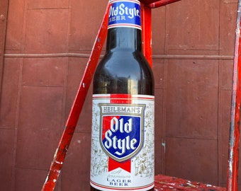 VTG 1970s Oversized Old Style Beer Bottle Advertisement Bar Sign Chicago Display Kitchen