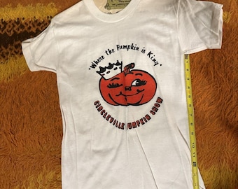 Vintage Circleville Pumpkin Show T-shirt "Where the Pumpkin King Is" Festival Tee
