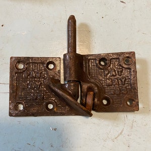Antique Vintage Cast Iron 1893 Lift Up Shutter Hinge Door Industrial Hardware
