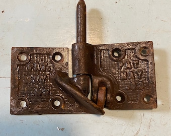 Antique Vintage Cast Iron 1893 Lift Up Shutter Hinge Door Industrial Hardware