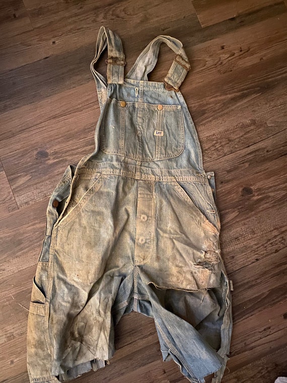 Rare 1940s Lee Overalls Denim Jean Sanforized Unio