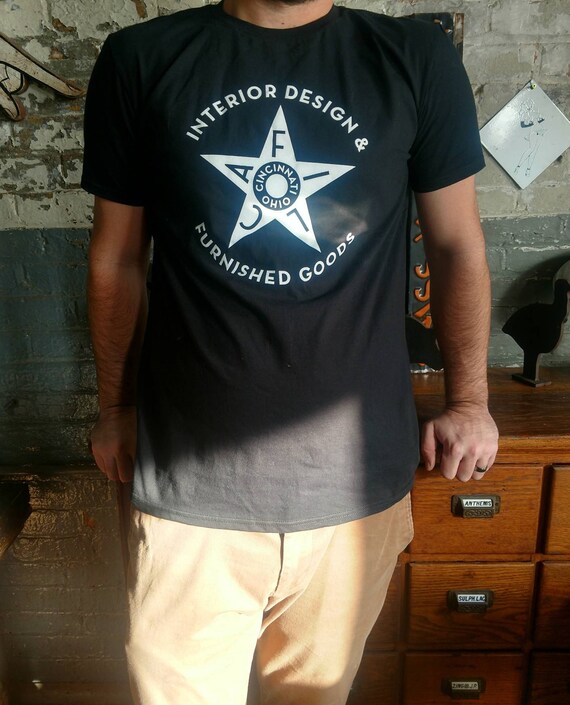 Filca T Shirt Star Cincinnati Ohio Shirt Interior Design Furnished Goods Black