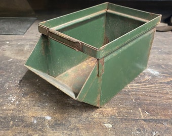 Vintage 1940s Nut and Bolt Bin Rustic Kitchen Loft Jewelry Rings Sorter