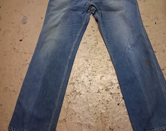 Pantalones vaqueros Wrangler 936DEN estilo vaquero vintage para hombre, talla 34 x 40, color azul, estilo western estadounidense.