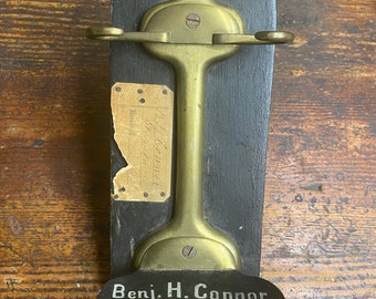 1876 Benjamin Connor Railroad Brass Standard Folk Art Hanger Umbrella Award