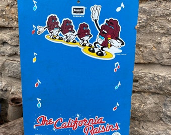 VTG 90s California Raisins chalkboard Promotional Kitchen Cartoon Sign