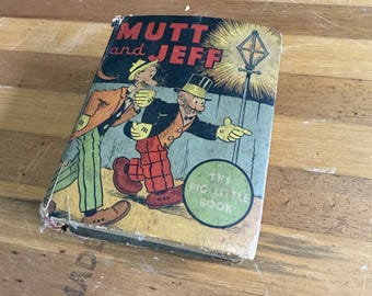 Vintage 1936 Mutt and Jeff Big Little Book, Bud Fisher Comic Strip Miniature HB