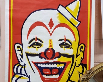 Rare Winterfest  Movie Kings Island Clown Poster Halloween OH Pogo Carnival Pogo Spooky Amusement Park