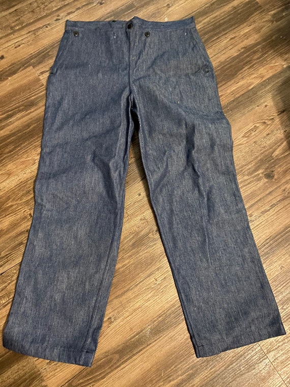 40s WWII? USN Sailor Indigo Denim Jeans Donut Butt