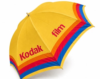 Vintage Kodak Film Umbrella Yellow Advertising Promo Photography Camera 1980s