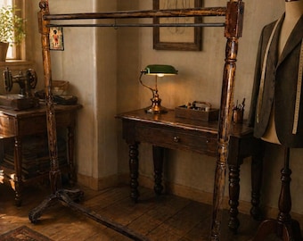 Antique 1890s Wooden Garment Rack Tailor Shop Clothing Display Victorian Store Fixture
