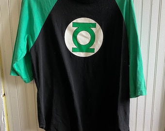 1990s VTG Retro Green Lantern T-Shirt Size M Front Logo Changes Tag Superhero