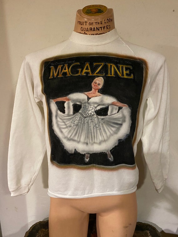 1990 The Couirier Magizine Crewneck Sweatshirt Ba… - image 1