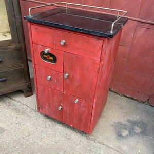 VTG 1920s Barbers Medical Cabinet Sterilizer Cabinet Kitchen Office Industrial