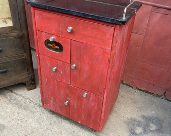 VTG 1920s Barbers Medical Cabinet Sterilizer Cabinet Kitchen Office Industrial