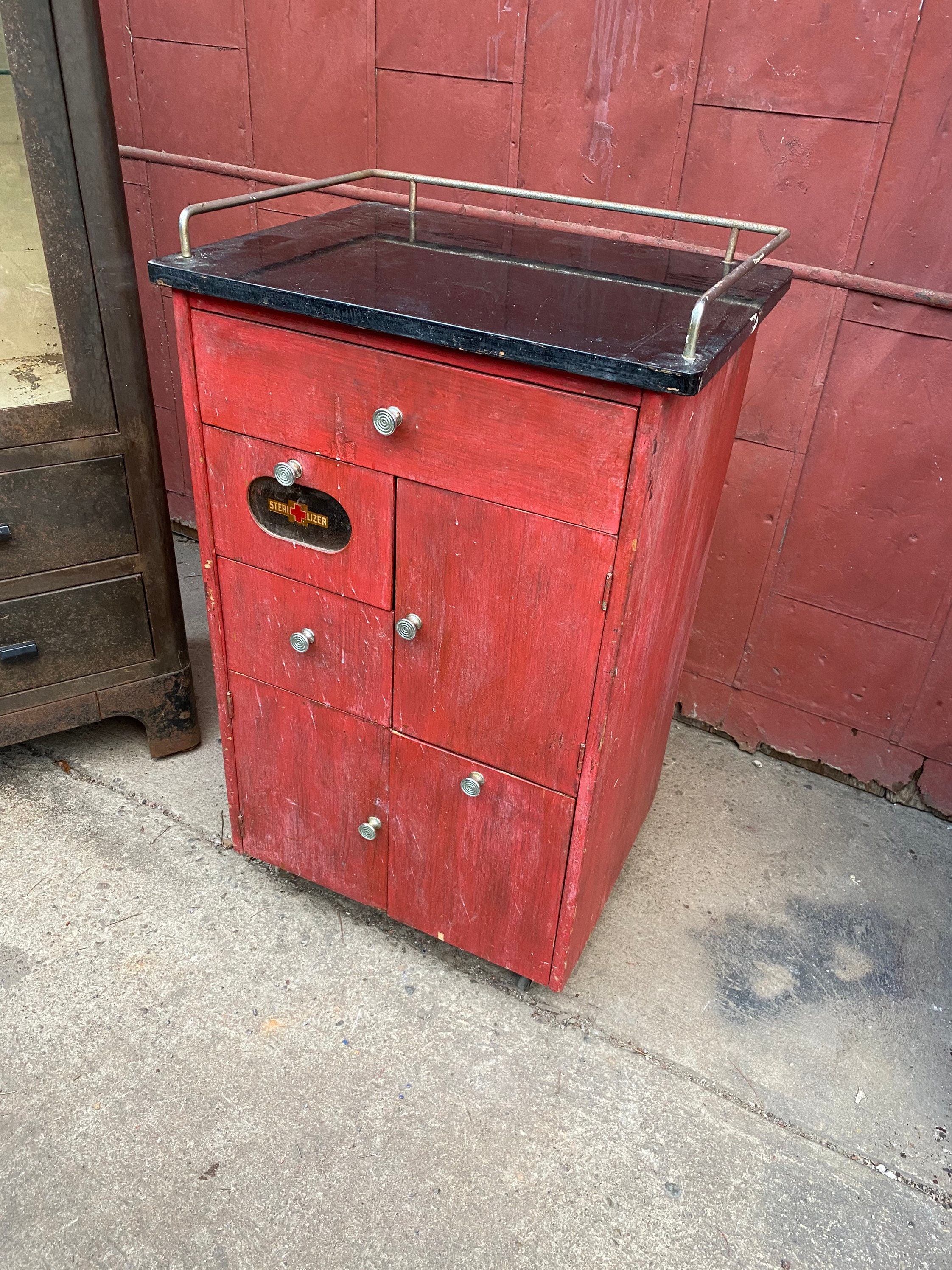 Stunning Vintage Liquor Bar Cabinet With Lock And Skeleton Key With  Brilliant Red Streaks Throughout Wood