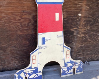 1950s Lighthouse Game Sign Nautical Wall Decor Carnival Sea Beach House Ocean Ship