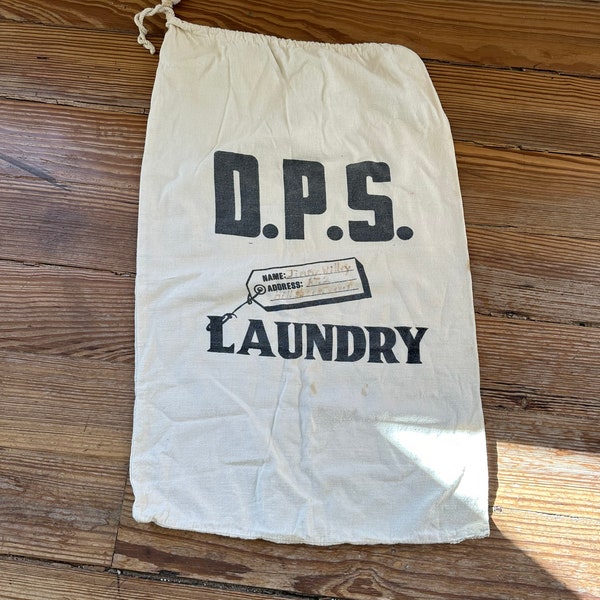 Vintage Canvas Clothes Pin Bag Laundry Room 1940’s DBS