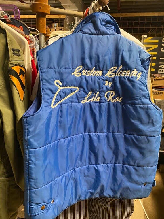 1980s Puffer Vest Lila Raes Custom Cleaning XL Vintage Chain Stitched