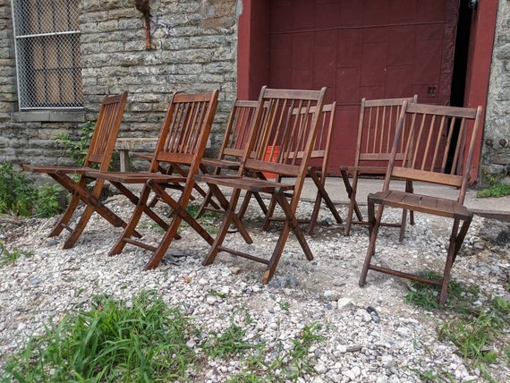 Wooden Wedding Funeral Folding Ship Chairs Made By The Oakwood Etsy