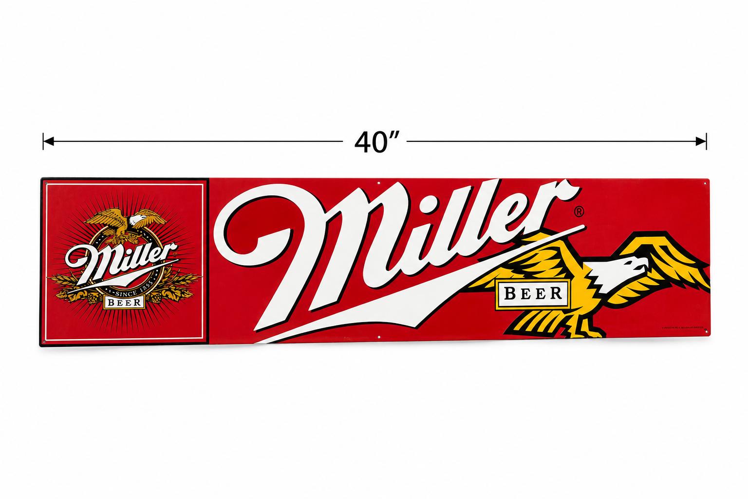 Vintage Miller Beer Sign - Etsy