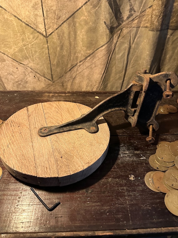 Antique 1890s Cast Iron Swing Arm Stool Industrial Drafting Office