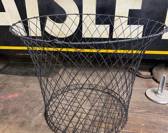 1940s Bar Bee Expanded Metal Metal Wire Trash Garbage Can Industrial Kitchen