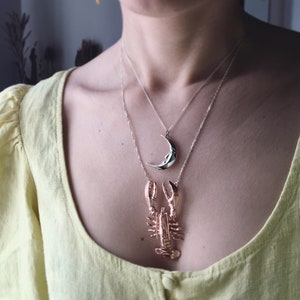 Die Mond Karte Anhänger Set, Tarot inspirierte Halsketten, Schmuck für Astrologie Liebhaber, Horoskop Kunst