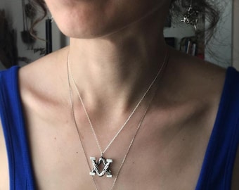 Alembic Pendant in Sterling Silver: Handmade Occult Sign Necklace, The Alchemy