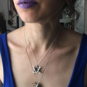 Alembic silver alchemy pendant, alchemical symbols jewelry, occult, witchcraft, magick necklace, moon and serpent