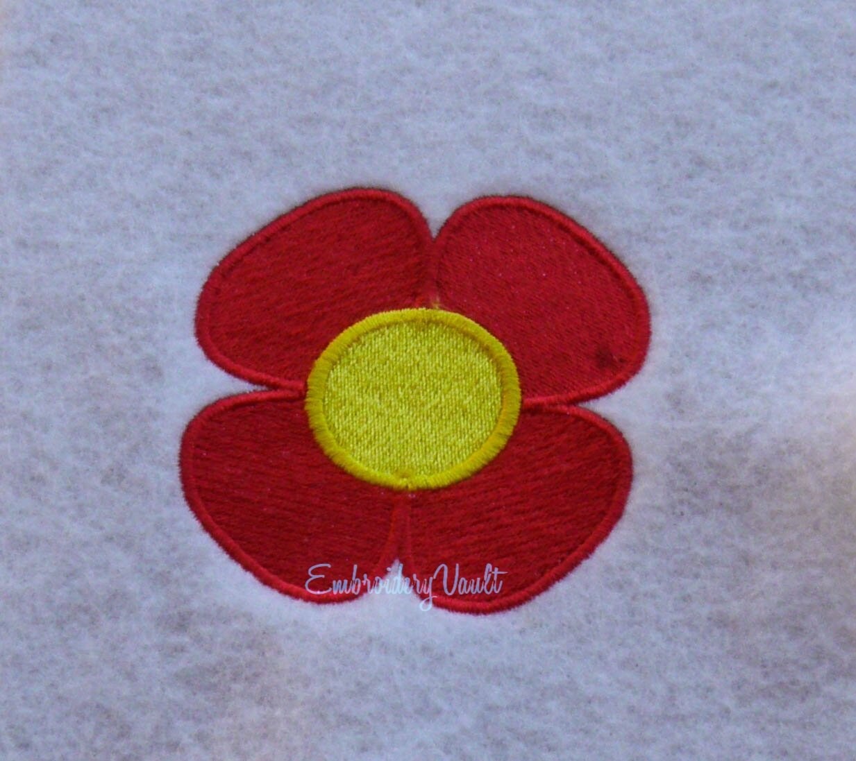 Four Petals Flower Embroidery Design, Multiple Formats Etsy UK