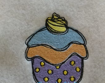 Doodle Cup Cake 5 Embroidery Design, Multiple Formats