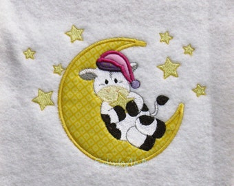 Sky Baby Cow Patch Embroidery Design, Multiple Designs, baby, nursery.
