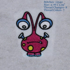 Space, Alien, Monster #10 Embroidery design, Multiple Formats